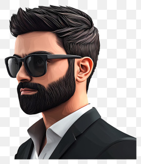 Virat Kohli - Stylish Man With Sunglasses And Beard PNG