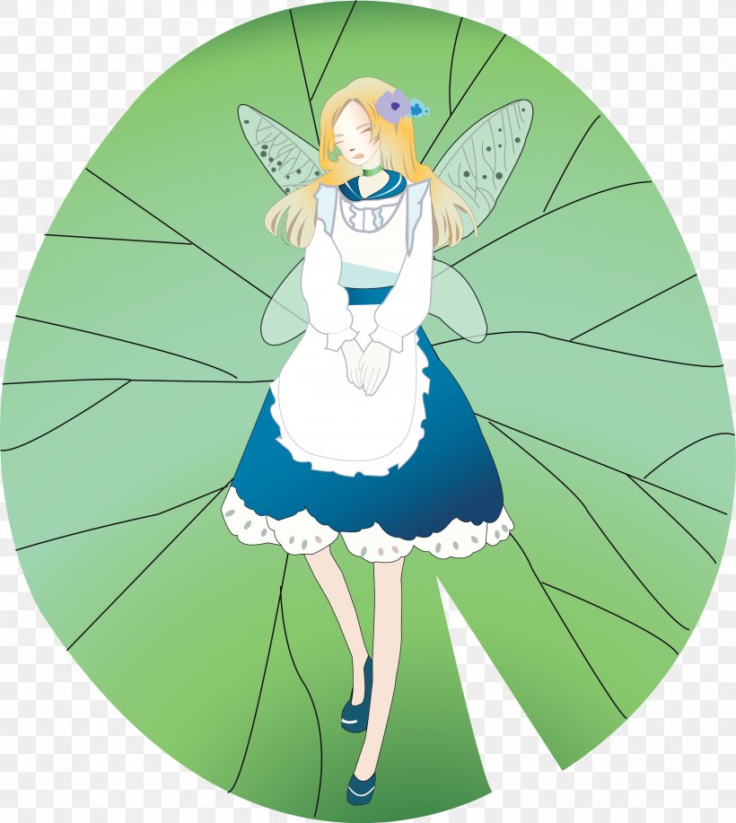 Fairy Illustration Cartoon Pollinator, PNG, 2431x2721px, Fairy, Cartoon, Fictional Character, Green, Insect Download Free