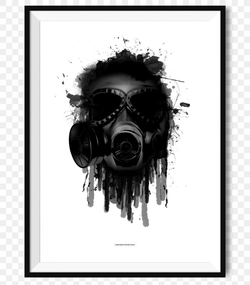 Gas Mask Poster, PNG, 1194x1358px, Gas Mask, Black And White, Cactaceae, Drawing, Gas Download Free