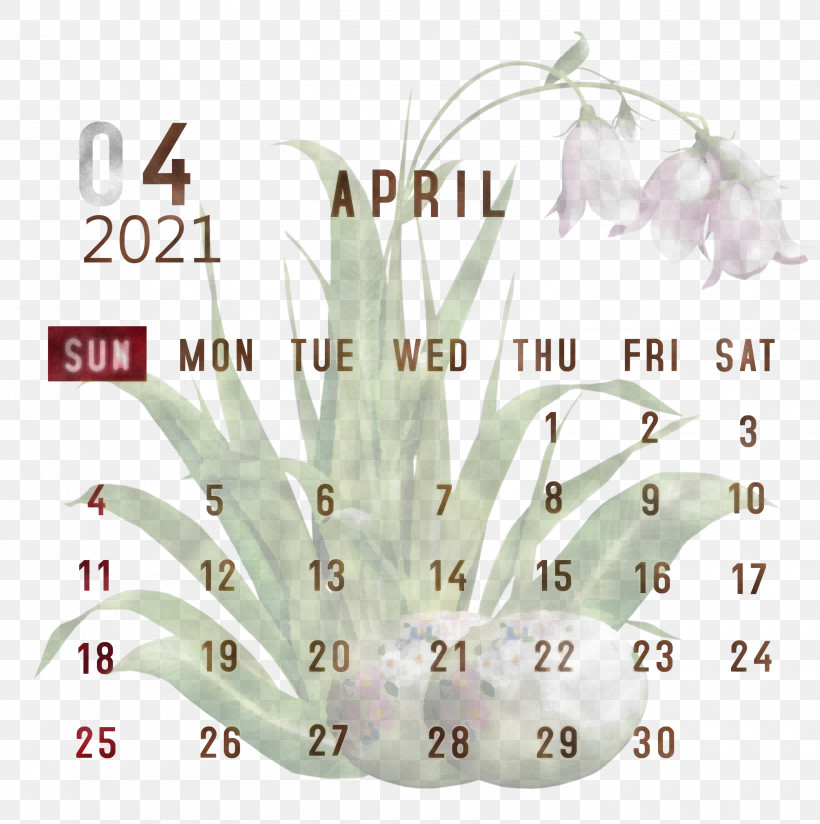 April 2021 Printable Calendar April 2021 Calendar 2021 Calendar, PNG, 2985x3000px, 2021 Calendar, April 2021 Printable Calendar, Biology, Flower, Meter Download Free
