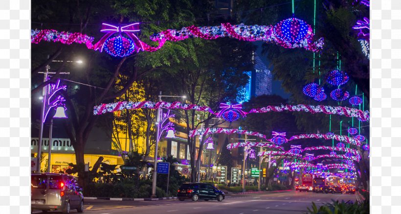 Christmas Lights Gift Purple, PNG, 991x529px, Christmas, Christmas Lights, City, Decor, Festival Download Free