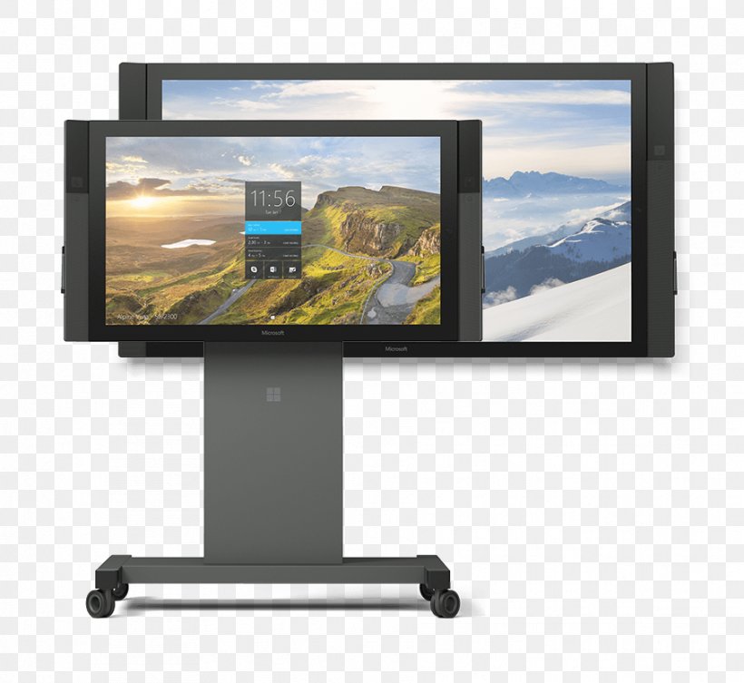 Surface Hub Microsoft OneNote Interactive Whiteboard Skype For Business, PNG, 906x833px, Surface Hub, Collaboration, Computer Monitor, Computer Monitor Accessory, Display Advertising Download Free