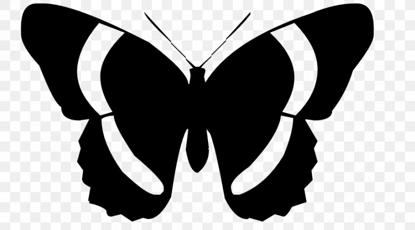 Butterfly Silhouette Clip Art, PNG, 900x500px, Butterfly, Art, Arthropod, Black And White, Brush Footed Butterfly Download Free