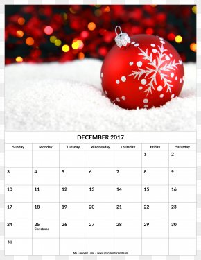 December Calendar - Christmas Ornament Christmas Decoration Christmas Eve Advent Calendars PNG