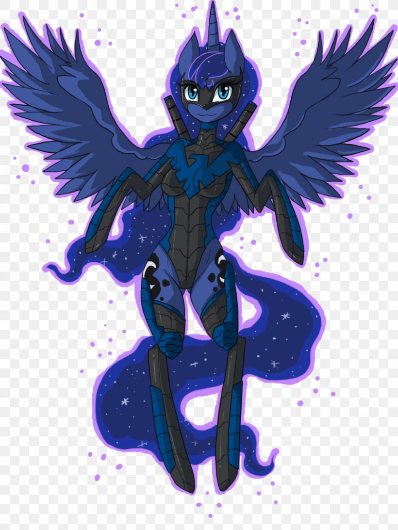 Princess Luna Pony Twilight Sparkle Nightwing DeviantArt, PNG, 850x1133px, Watercolor, Cartoon, Flower, Frame, Heart Download Free