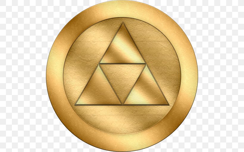 Super Mario Land 2: 6 Golden Coins Triforce The Legend Of Zelda DeviantArt A, PNG, 512x512px, Super Mario Land 2 6 Golden Coins, Apng, Art, Brass, Coin Download Free