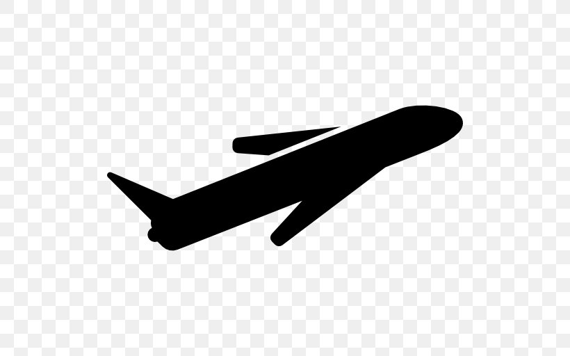 Airplane Flight Silhouette, PNG, 512x512px, Airplane, Aircraft, Black And White, Cargo Aircraft, Flight Download Free