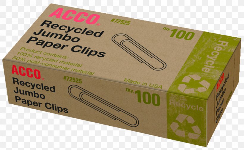 Paper Clip Box ACCO Brands Recycling, PNG, 1000x618px, Paper, Acco Brands, Box, Carton, Fastener Download Free