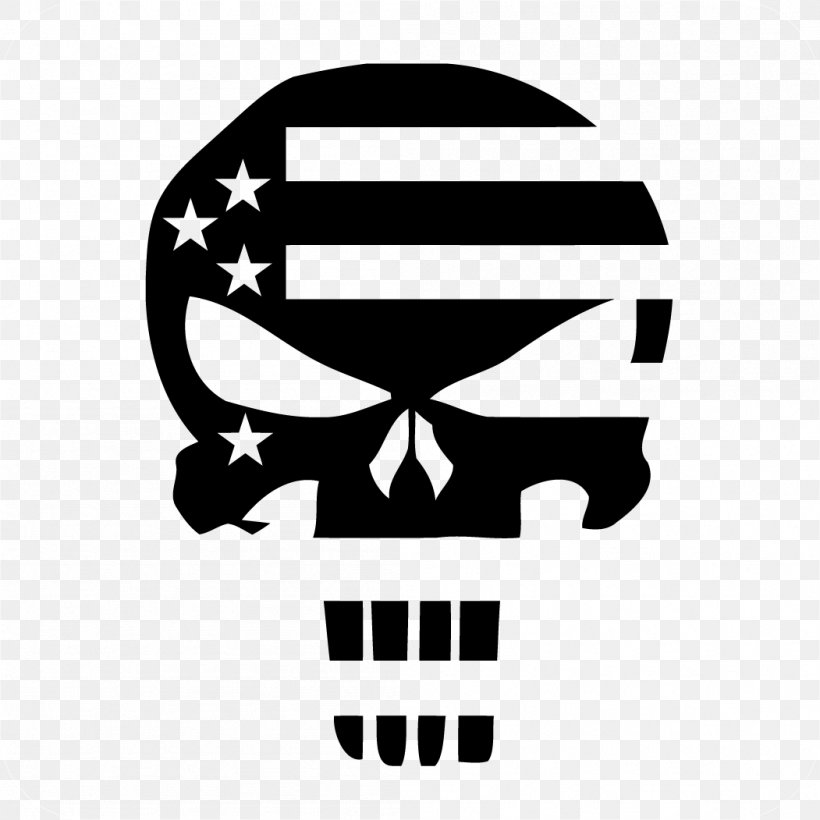 Punisher Decal Sticker Flag United States, PNG, 1051x1051px, Punisher, Art, Automotive Decal, Blackandwhite, Bone Download Free