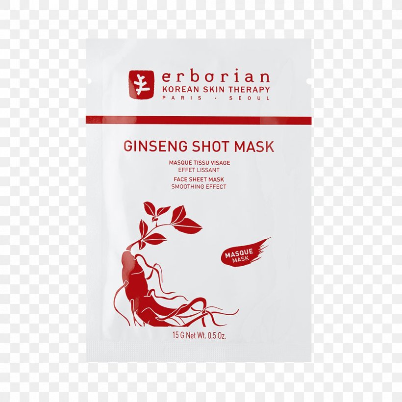 Erborian Shot Mask Facial Mask Face Ginseng, PNG, 1000x1000px, Mask, Brand, Cosmetics, Erborian, Face Download Free