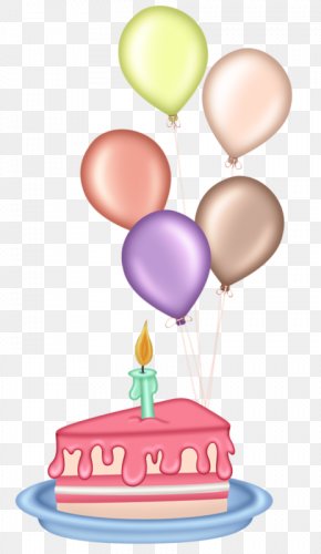 Cartoon Cake And Balloons - Birthday Cake Cupcake Balloon Clip Art PNG