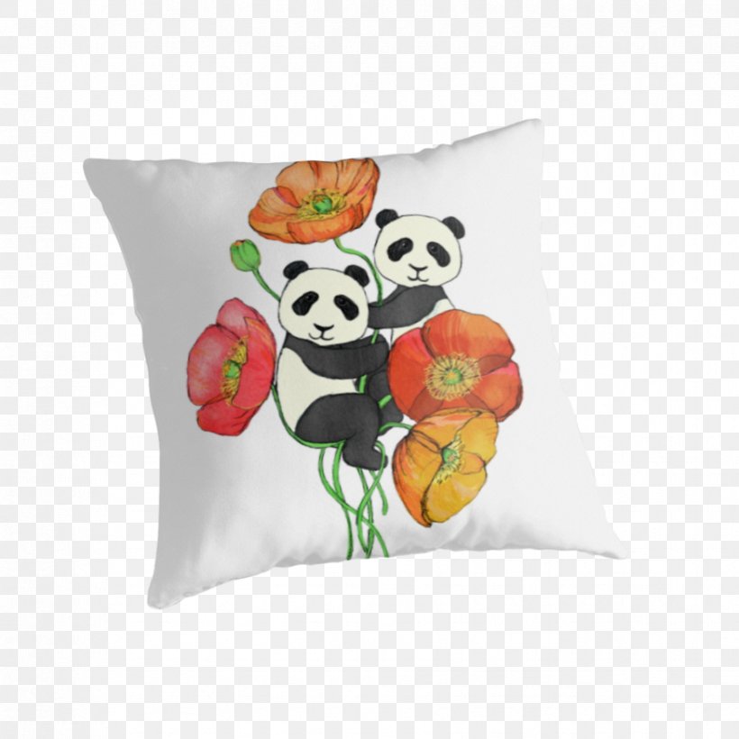 Giant Panda T-shirt Curtain Throw Pillows, PNG, 875x875px, Giant Panda, Art, Curtain, Cushion, Douchegordijn Download Free