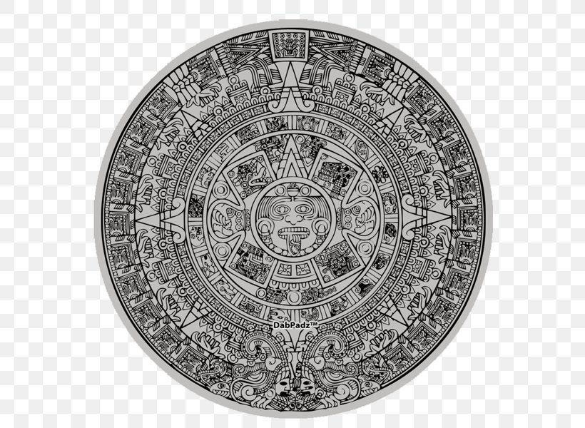 Aztec Calendar Stone Mesoamerica, PNG, 600x600px, 365day Calendar ...