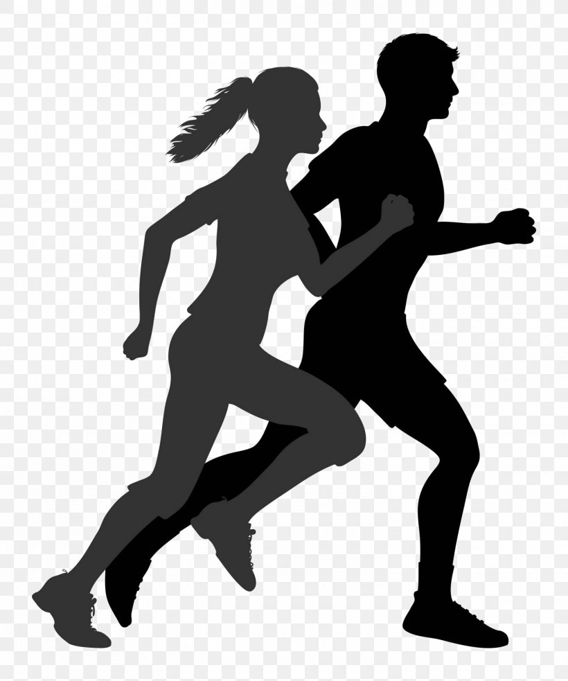 Running Silhouette Clip Art, PNG, 1500x1800px, 5k Run, Running, Arm, Black And White, Hip Download Free