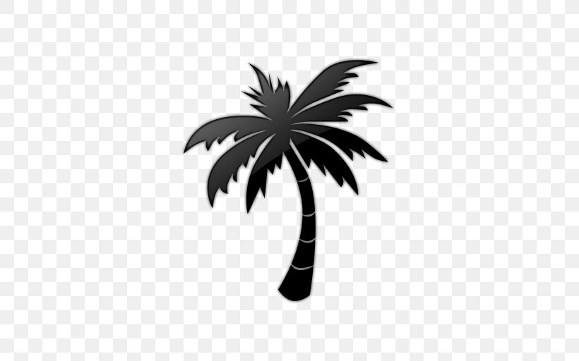Arecaceae Tree Clip Art, PNG, 512x512px, Arecaceae, Arecales, Black And White, Drawing, Flowering Plant Download Free