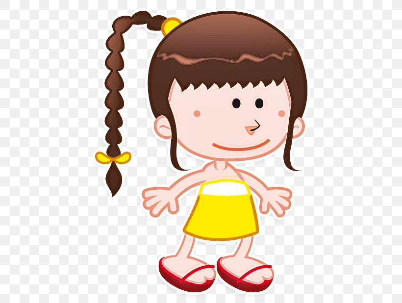 Cartoon Clip Art Cheek Yellow Child, PNG, 618x618px, Cartoon, Brown Hair, Cheek, Child, Happy Download Free
