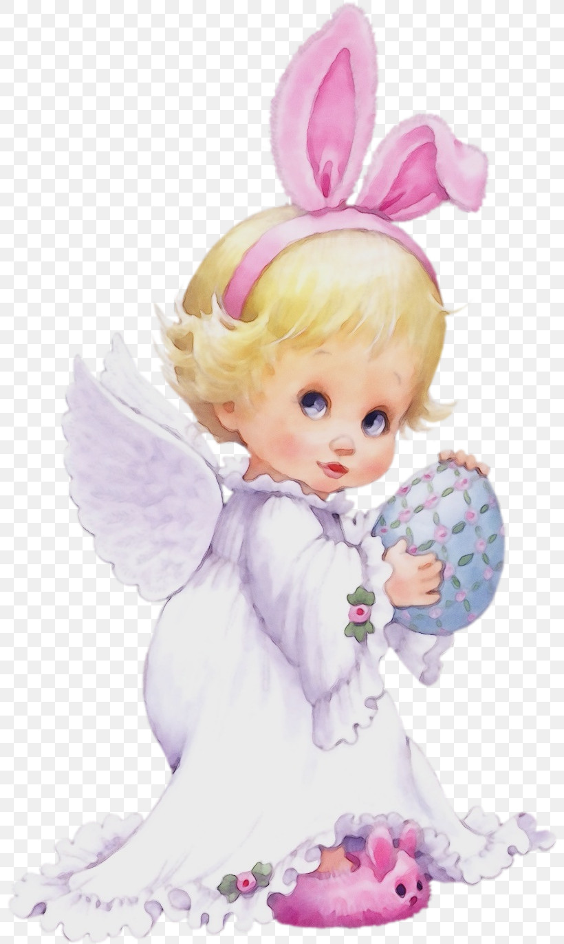 Pink Doll Angel Cartoon, PNG, 800x1372px, Watercolor, Angel, Cartoon, Doll, Paint Download Free