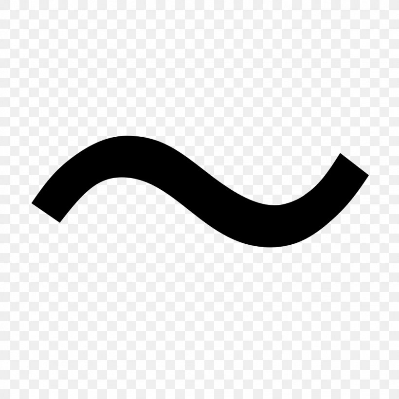 Tilde Dash Diacritic English Japanese Punctuation, PNG, 1024x1024px, Tilde, Acute Accent, Black, Black And White, Dash Download Free