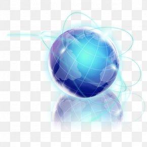 Blue Globe - Blue PNG