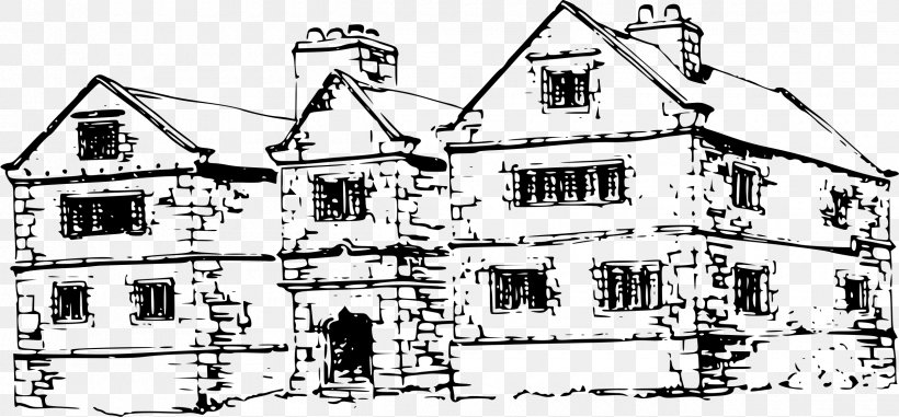 Manor House Building Clip Art, PNG, 2400x1118px, House, Almshouse, Arch, Architecture, Area Download Free