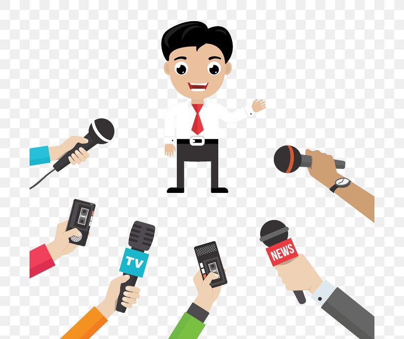 Microphone Illustration News Image Journalism, PNG, 700x687px, Microphone, Cartoon, Communication, Human Behavior, Journalism Download Free
