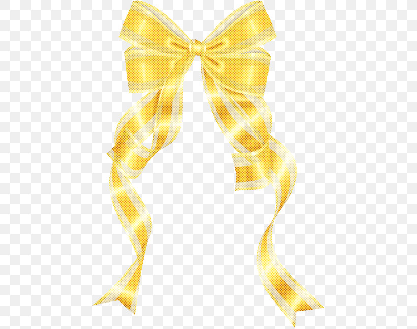 Bow Tie, PNG, 459x646px, Yellow, Bow Tie, Ribbon, Satin Download Free