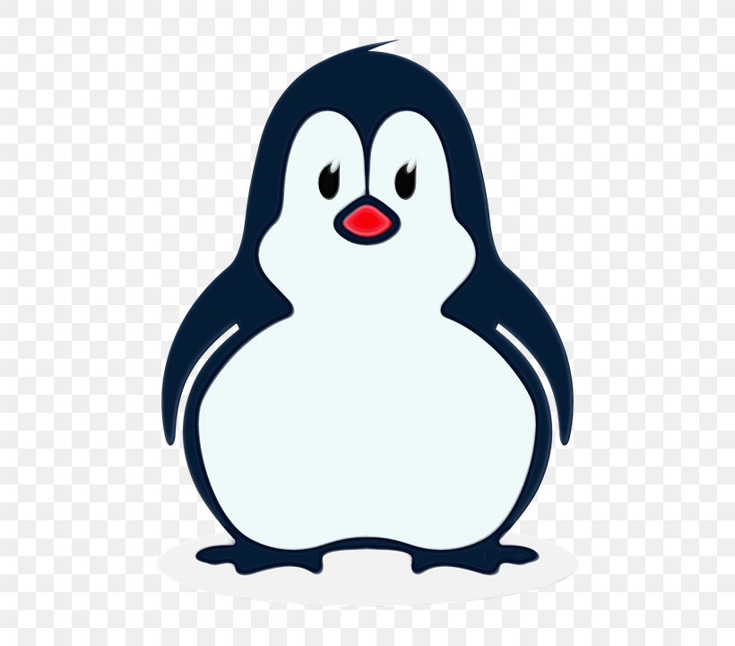 Penguin, PNG, 720x720px, Watercolor, Beak, Bird, Cartoon, Fictional Character Download Free