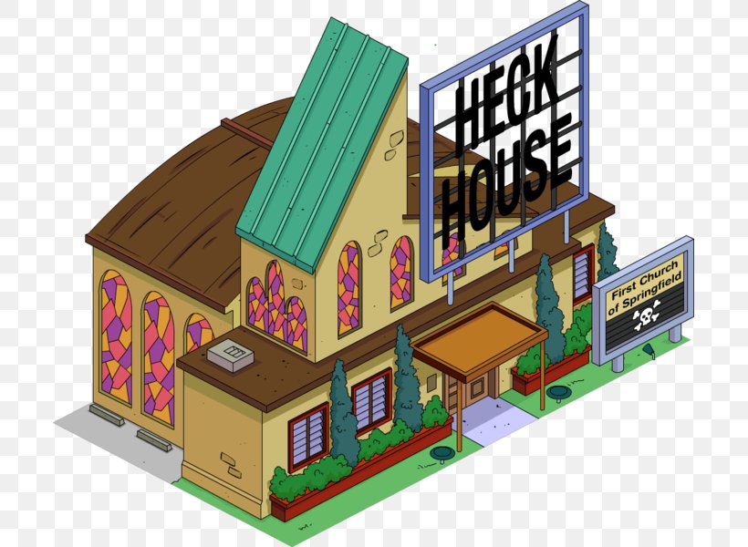 The Simpsons: Tapped Out Ned Flanders Reverend Lovejoy The Simpsons Game Springfield, PNG, 703x600px, Simpsons Tapped Out, Bart Simpson, Building, Church, Cletus Spuckler Download Free
