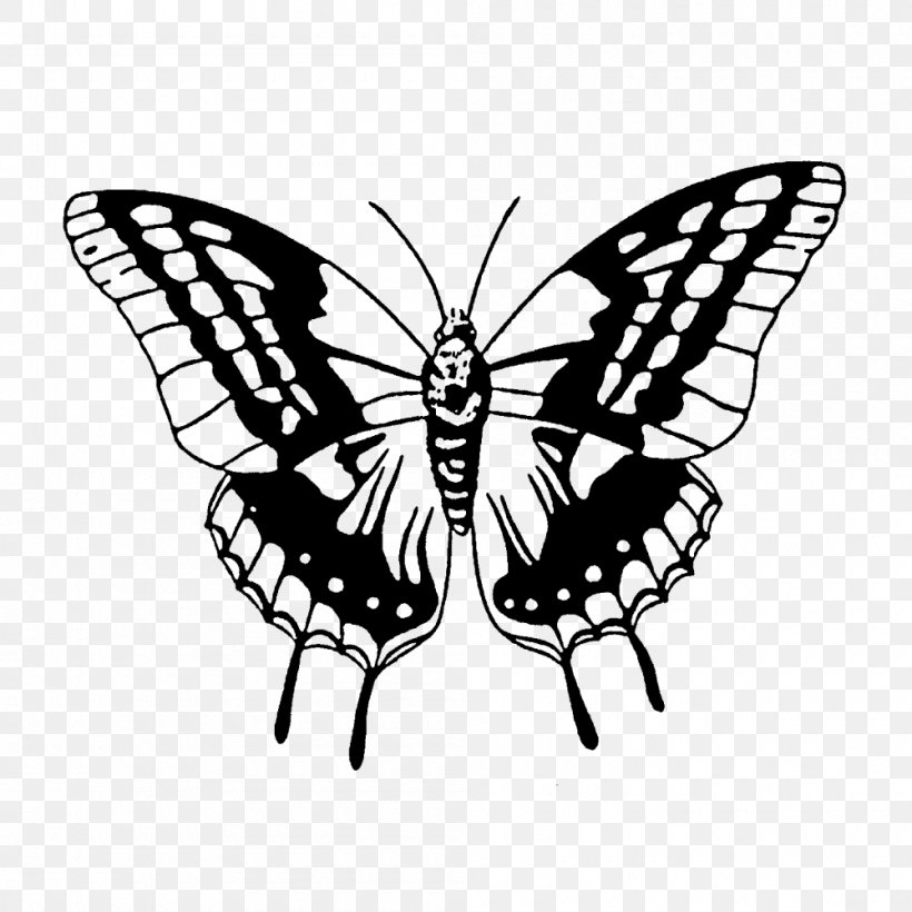 Butterfly Rubber Stamp Postage Stamps Natural Rubber Handicraft, PNG, 1000x1000px, Butterfly, Art, Arthropod, Black And White, Brush Footed Butterfly Download Free