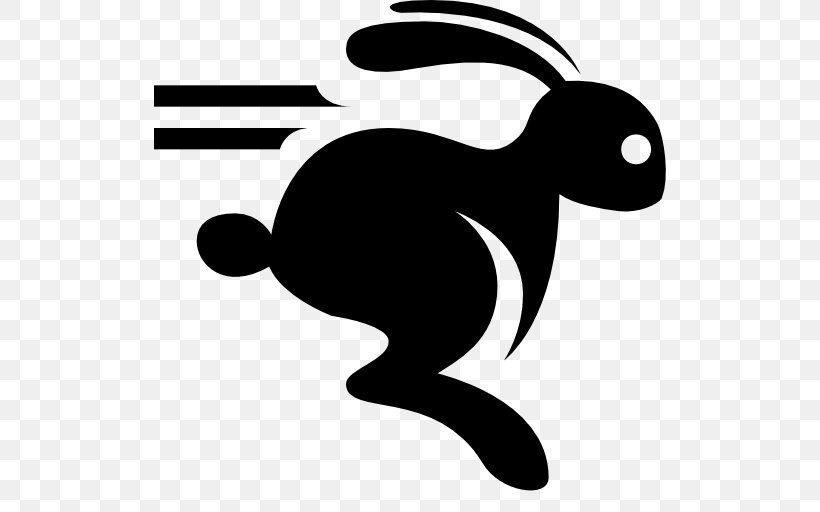 Running Rabbit, PNG, 512x512px, Running Rabbit, Artwork, Black, Black And White, Cdr Download Free