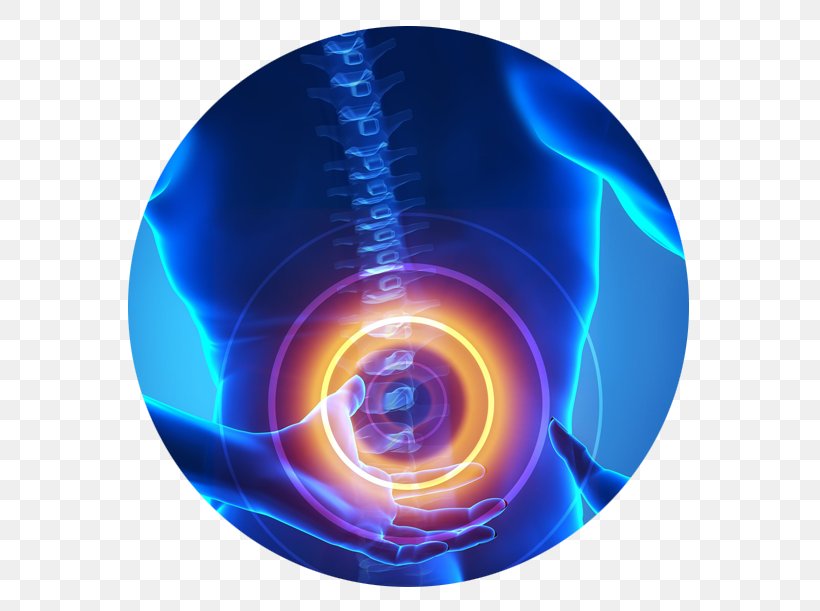 Pain In Spine Human Back Vertebral Column Therapy Chiropractic, PNG, 586x611px, Human Back, Blue, Chiropractic, Cobalt Blue, Electric Blue Download Free