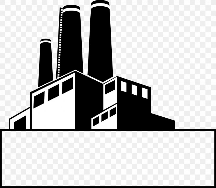 Clip Art Factory Openclipart Building Vector Graphics, PNG, 2400x2081px, Factory, Black, Black And White, Brand, Building Download Free
