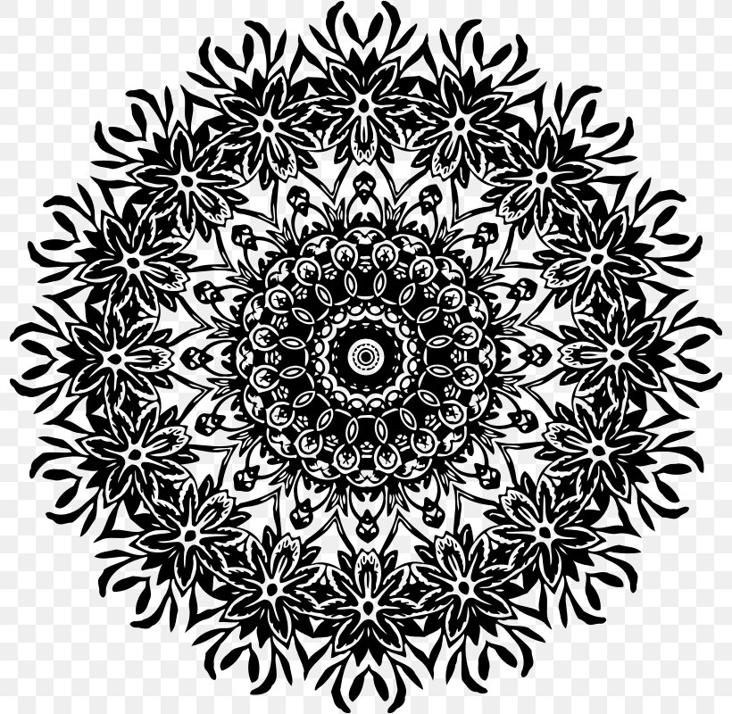Flower Floral Design Pattern, PNG, 800x800px, Flower, Black And White ...