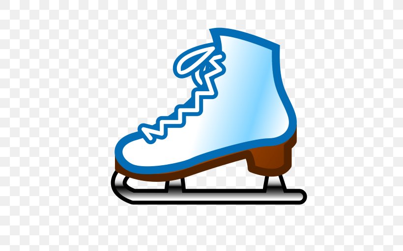 Ice Skates Ice Skating Figure Skating Ice Rink Clip Art, PNG, 512x512px, Ice Skates, Electric Blue, Emoji, Figure Skating, Footwear Download Free
