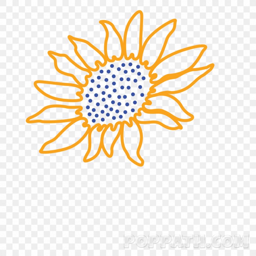 Common Sunflower Drawing Coloring Book, PNG, 1000x1000px, Common Sunflower, Art, Artwork, Brown, Color Download Free