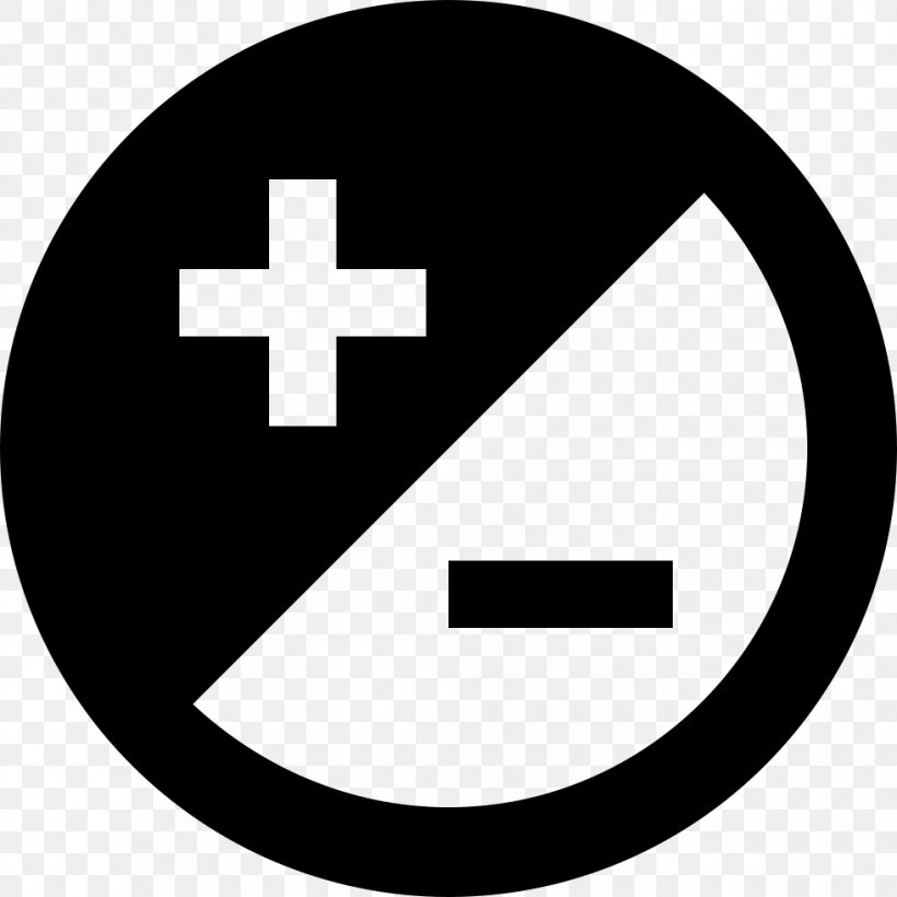 Symbol Plus-minus Sign Plus And Minus Signs, PNG, 980x980px, Symbol, Area, Black And White, Brand, Button Download Free