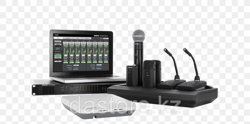 Wireless Microphone Shure Audio, PNG, 640x408px, Microphone, Audio, Computer Network, Digital Signal Processing, Electronics Download Free