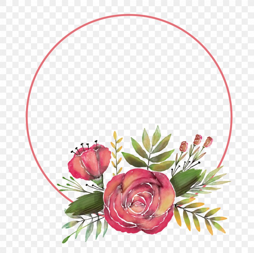 Hand Painted Rose Flower Decorative Frame, PNG, 2001x2000px, Rose, Cut Flowers, Drawing, Flora, Floral Design Download Free