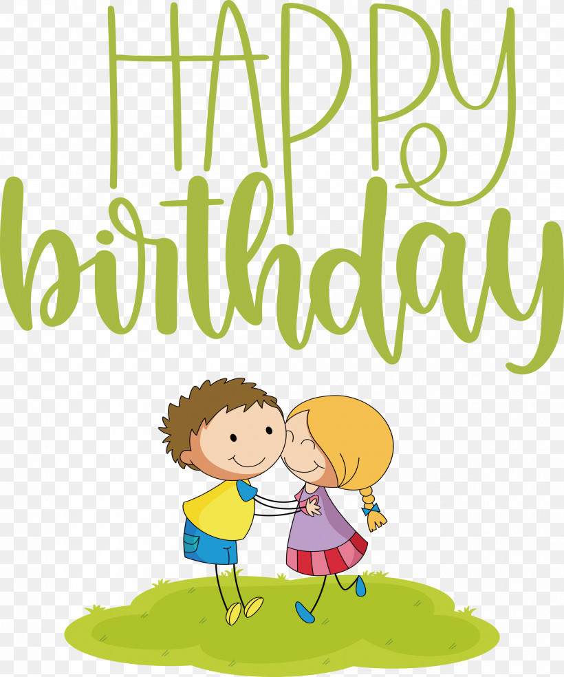 Happy Birthday, PNG, 2498x3000px, Happy Birthday, Behavior, Cartoon, Green, Happiness Download Free