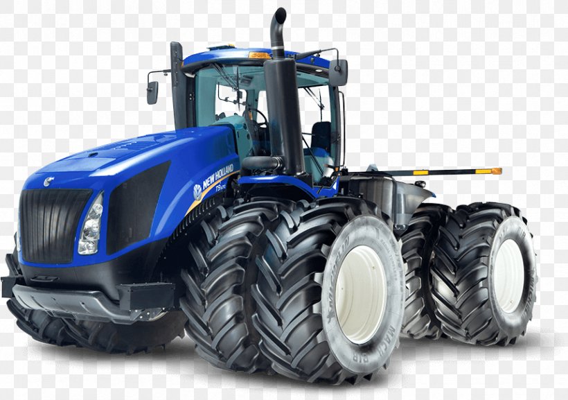 New Holland Agriculture Tractor Heavy Machinery Caterpillar Inc., PNG, 859x605px, New Holland Agriculture, Agricultural Machinery, Agriculture, Automotive Tire, Automotive Wheel System Download Free