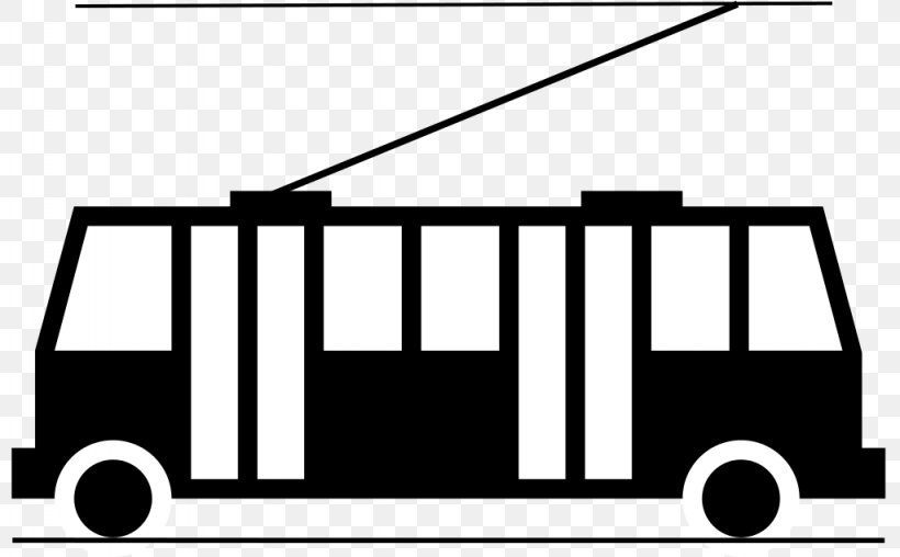 Trolleybus Rail Transport Train, PNG, 1024x635px, Trolley, Area, Black And White, Brand, Flat Design Download Free