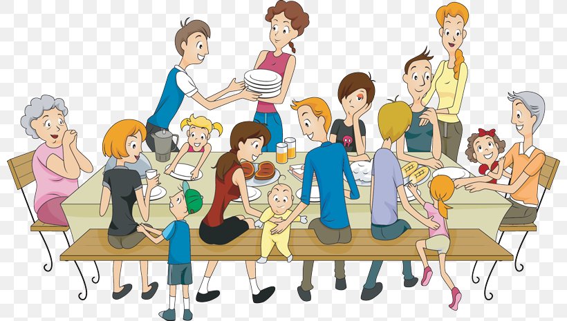 Family Reunion Extended Family Clip Art, PNG, 800x465px, Family Reunion, Art, Cartoon, Child, Communication Download Free