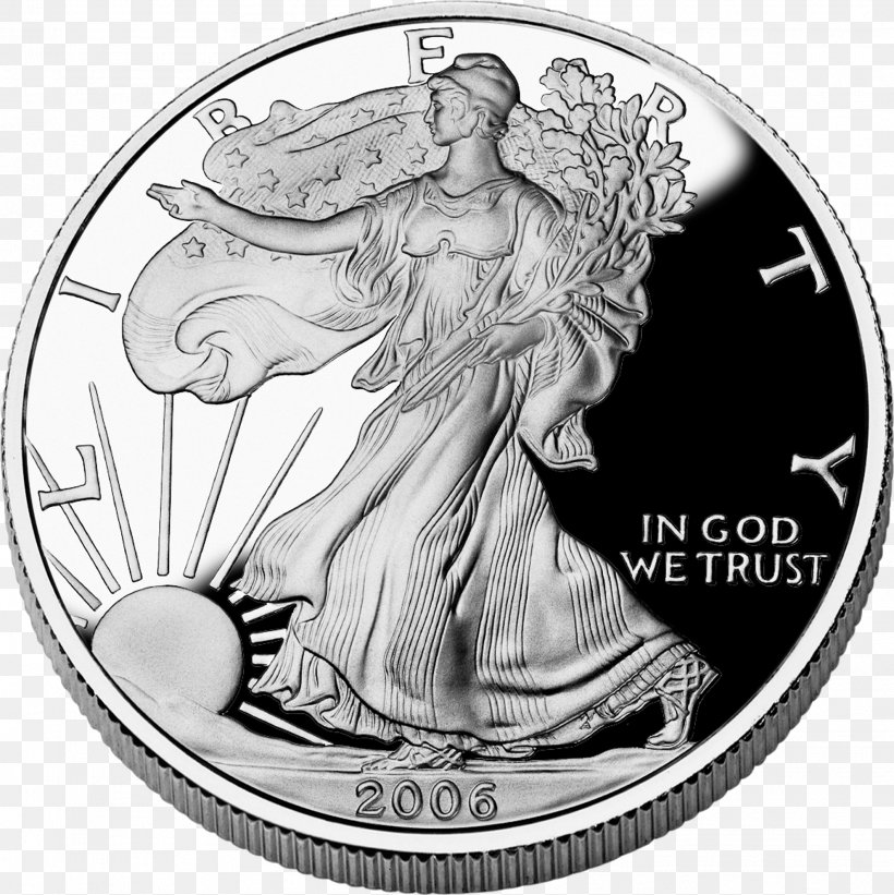 American Silver Eagle Dollar Coin United States Mint, PNG, 1978x1981px, American Silver Eagle, American Gold Eagle, Black And White, Bullion, Bullion Coin Download Free