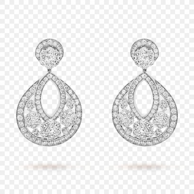 Earring Van Cleef & Arpels Jewellery Diamond Cubic Zirconia, PNG, 1024x1024px, Earring, Body Jewelry, Bracelet, Charms Pendants, Cubic Zirconia Download Free
