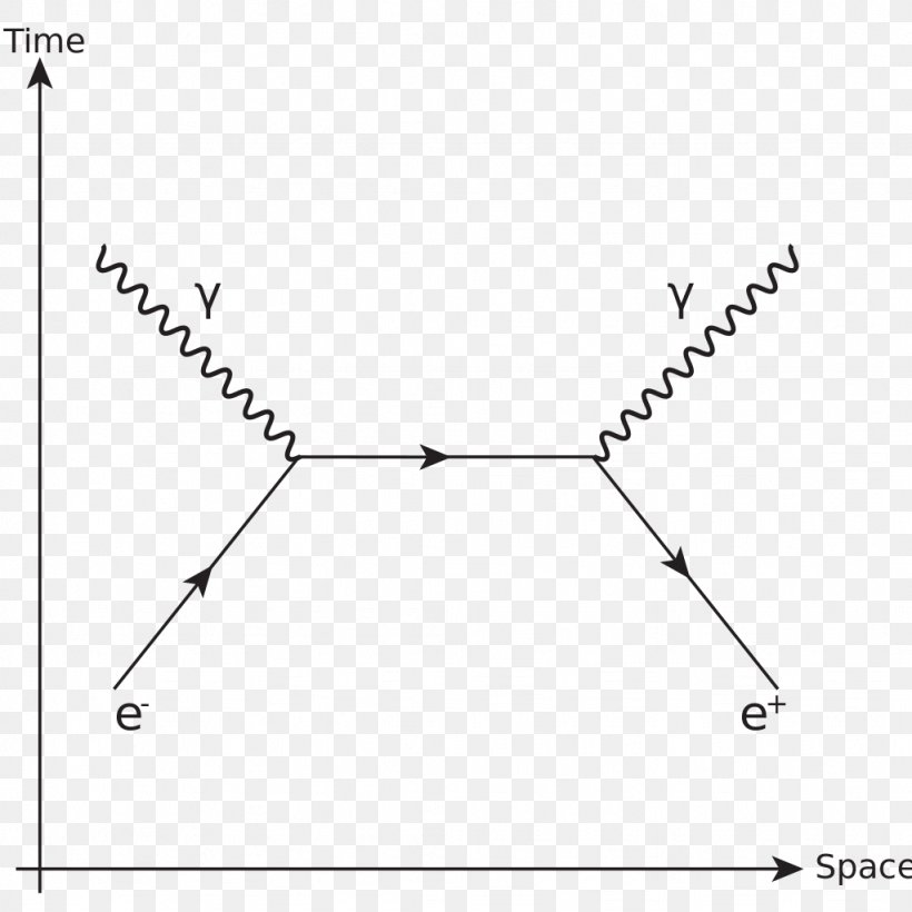 Electron–positron Annihilation Feynman Diagram, PNG, 1024x1024px, Positron, Annihilation, Antiparticle, Area, Black Download Free