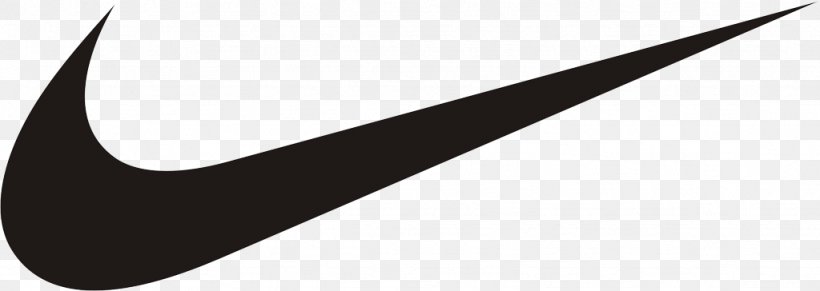 Swoosh Nike Logo, PNG, 1024x364px, Swoosh, Black And White, Brand, Logo, Monochrome Download Free
