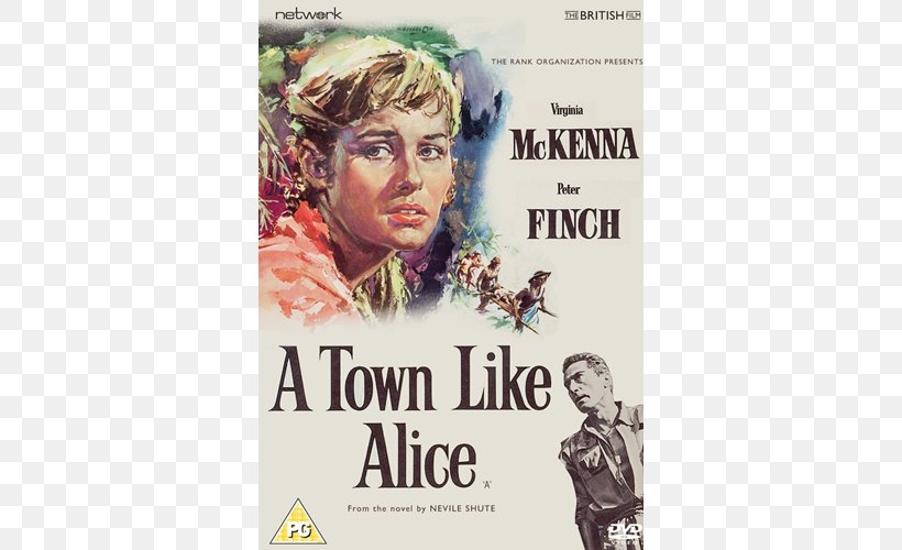 A Town Like Alice Virginia McKenna Jean Paget Book DVD, PNG, 500x500px, Book, Advertising, Album Cover, Bryan Brown, Dirk Bogarde Download Free