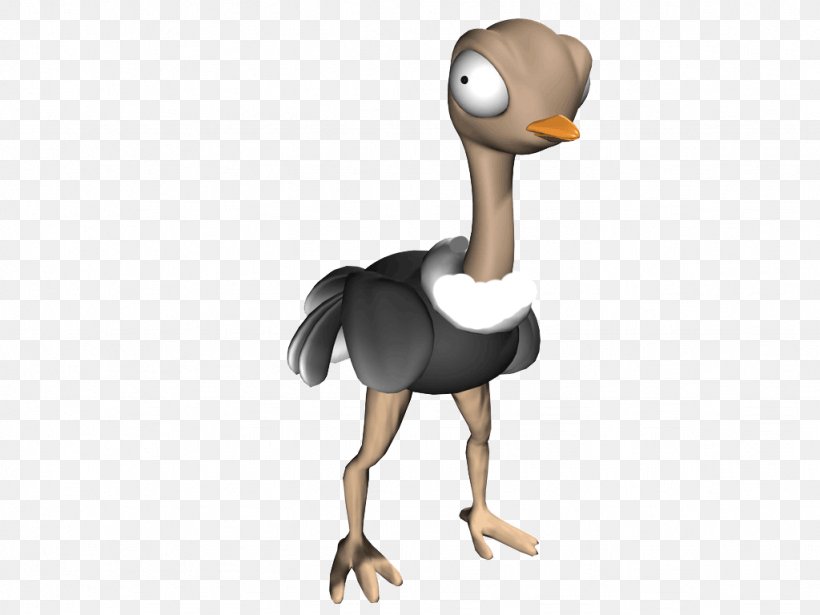 Common Ostrich Duck Bird Cartoon, PNG, 1024x768px, Common Ostrich, Animal, Beak, Bird, Cartoon Download Free