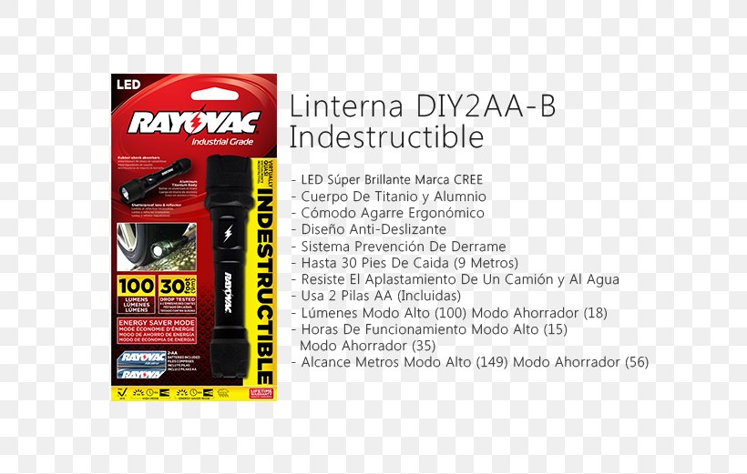 Flashlight Spectrum Brands Rayovac DIY3AAA-B Light-emitting Diode, PNG, 657x521px, Light, Aaa Battery, Advertising, Alkaline Battery, Black Decker Download Free