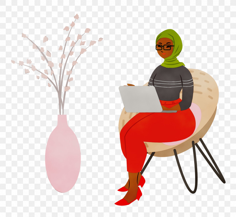 Orange, PNG, 2500x2306px, Alone Time, Behavior, Chair, Computer, Human Download Free